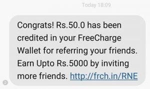 FreeCharge Referral Proof