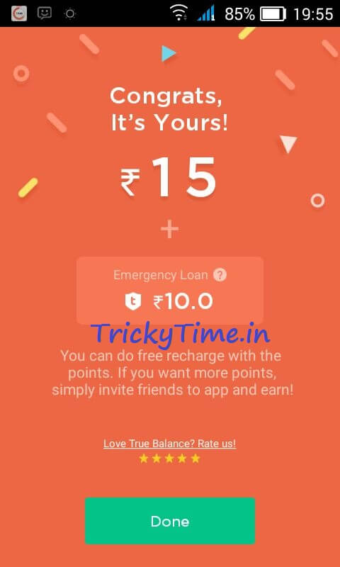 [Loot] True Balance Refer and Earn: Rs.25 on Signup + Rs.10 per Refer + Proof