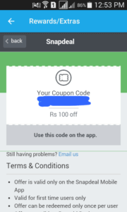 Snapdeal Coupon: Get Rs.100 Off Snapdeal Coupon from Hike 