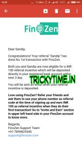 (Proof) FinoZen App Real Cash Loot: Get Rs.100 On Signup + Rs.100 per Refer