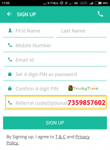 finozen app referral code