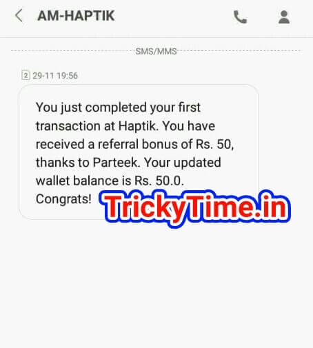  Haptik App Free Recharge Trick: Rs.50 on Signup + Rs.50/Refer