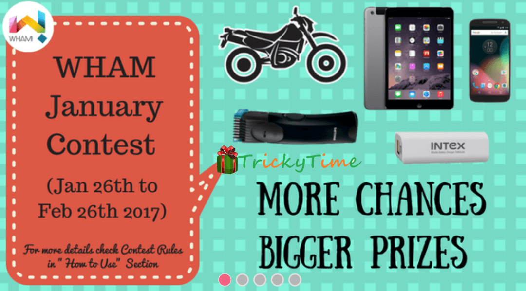 (Live) Wham January Contest: Participate & Win Bike, Smartphones & Many Prizes