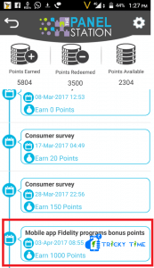 The Panel Station Loyalty Reward Points Proof