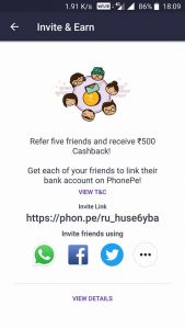 PhonePe Refer and Earn