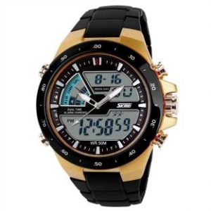 Skmei Gold Chronograph Analog-Digital Watch at 83% Starts from Rs 593 Only