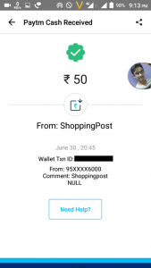 ShoppingPost App Signup Bonus Proof
