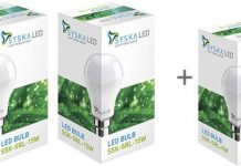Buy Syska Led Light 15W Pack of 2+1 free 9W Bulb at Rs 359