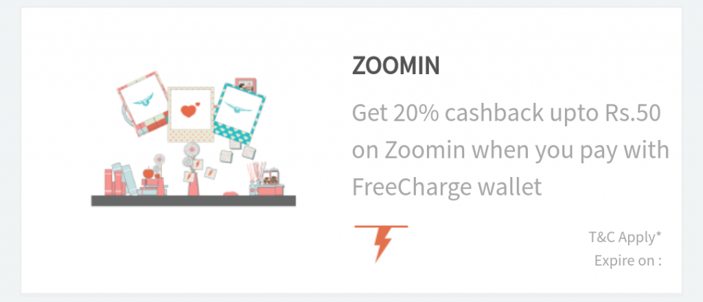 FreeCharge Zoomin Offer