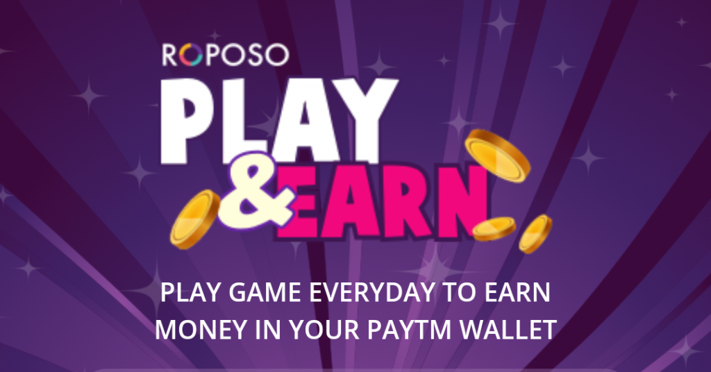 Roposo Free Paytm Cash Loot