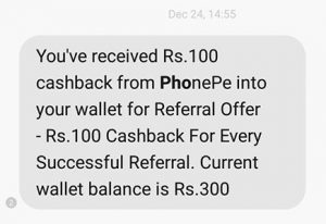 Phonepe Referral Offer Proof