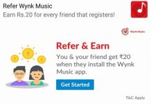 Wynk Music Refer and Earn