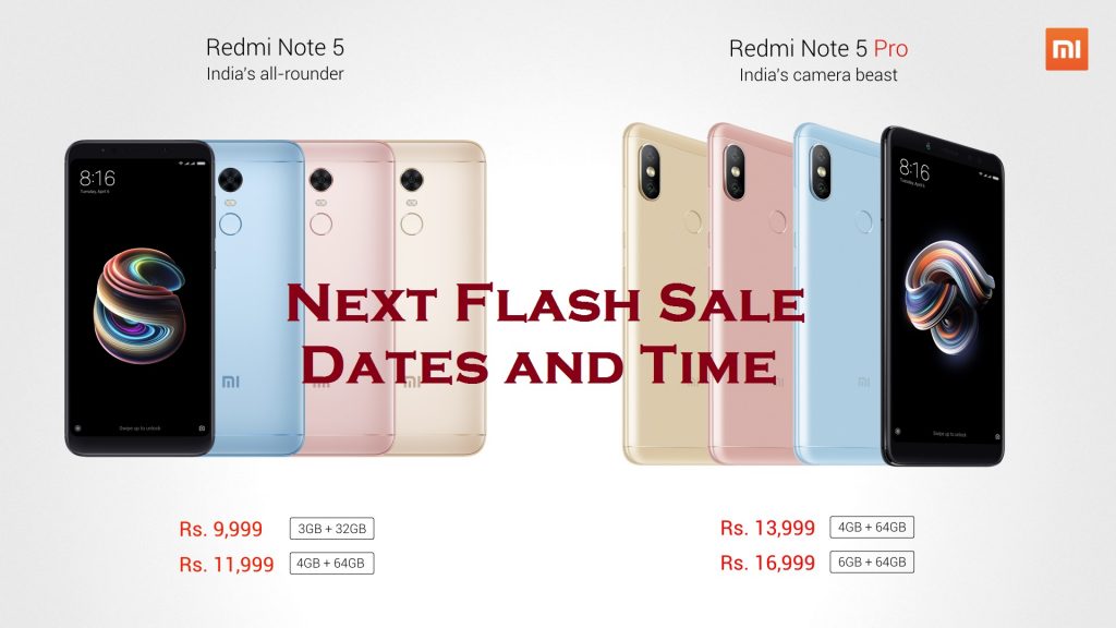 Redmi Note 5 Next Sale Dates
