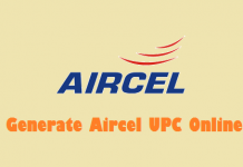 UPC Generation Page Aircel