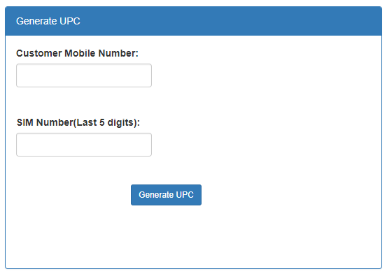 Aircel UPC Code Generator Online