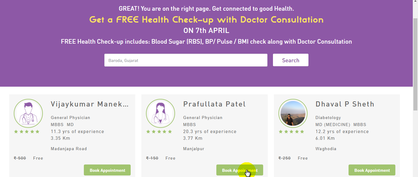 Zoylo Free Health Checkup with Doctor