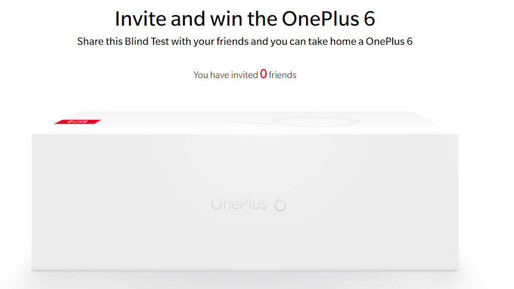 Invite and Win OnePlus 6