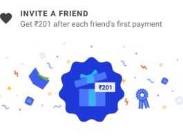 Tez Referral Amount Rs 201 per Refer
