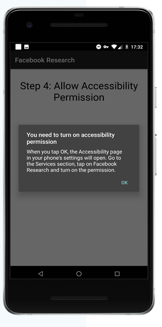 Accessibility Permission Facebook Research App