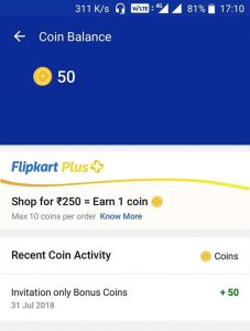 Flipkart Plus Coins for Free