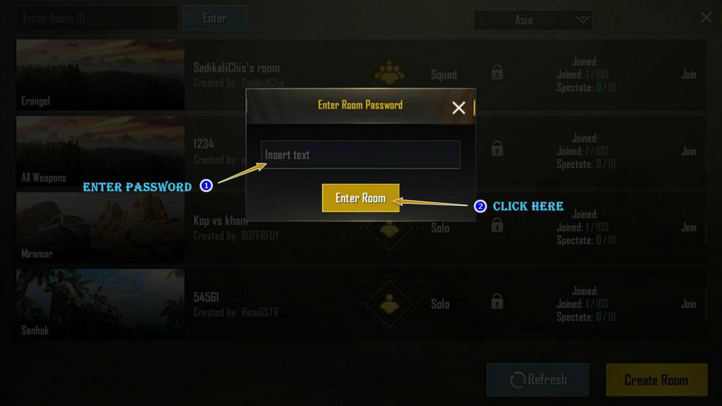 How to Join PUBG Mobile Custom Room with ID and Password?